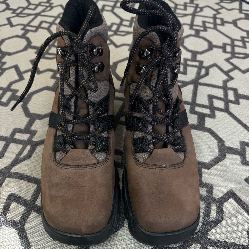 Bogner Square Toe Hiking Ski Boots Brown Nubuck Suede Textile Rubber Sole Sz 40 - Picture 6 of 17